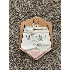 Rae Dunn Baby Bandana Bibs And Spoon Set Easter Set NEW